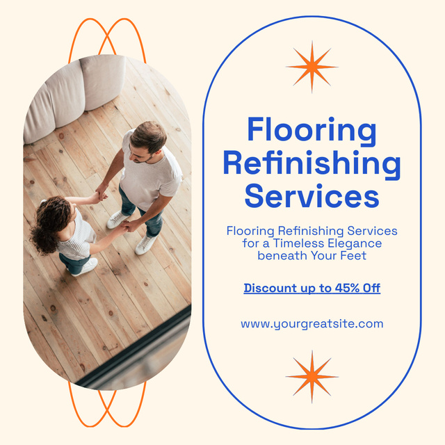 Ad of Flooring Refinishing Services Instagram tervezősablon