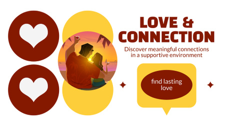Ontwerpsjabloon van FB event cover van Vind ware liefde met een relatievlog