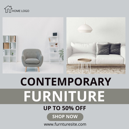 Designvorlage Offer of Contemporary Furniture für Instagram AD