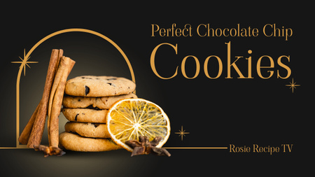 Designvorlage Homemade Perfect Cookies Recipe für Youtube Thumbnail