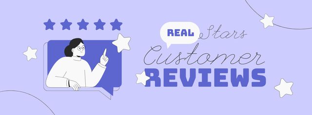 Template di design Customer Reviews Ad Facebook Video cover