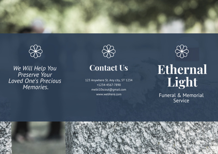 Funeral and Memorial Services Offer Brochure – шаблон для дизайну