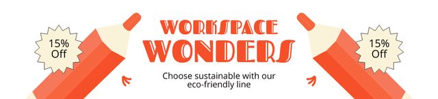 Modèle de visuel Discount Offer On Sustainable Stationery Products - Ebay Store Billboard
