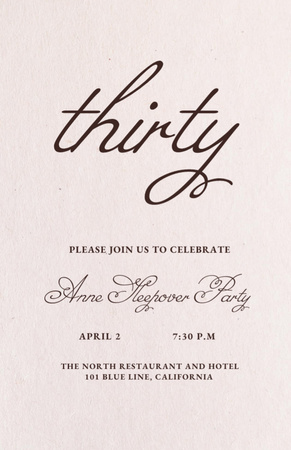 Template di design invito alla festa di compleanno del pigiama party Invitation 5.5x8.5in