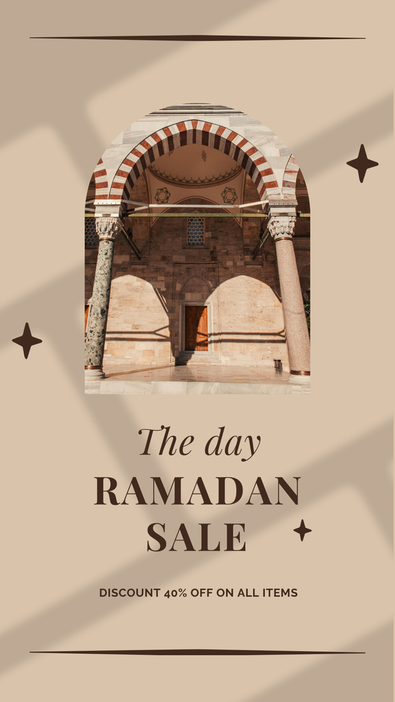 Modèle de visuel Ramadan Sale Offer On All Items - Instagram Story