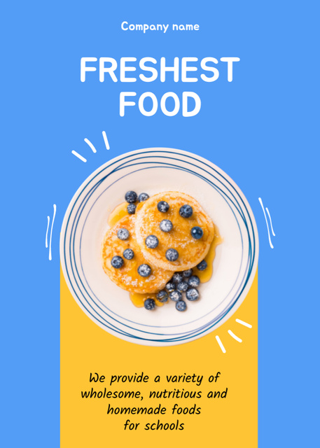 Innovative School Food With Pancakes Virtual Deals Flayer Modelo de Design