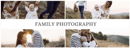 Modèle de visuel offre de services de photographie de famille - Facebook cover