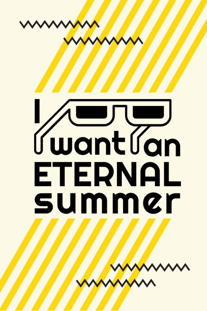 Platilla de diseño Summer Inspiration Sunglasses on Graphic Background Tumblr