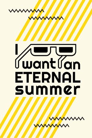 Designvorlage Summer Inspiration Sunglasses on Graphic Background für Tumblr