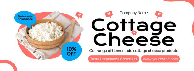 Template di design Cottage Cheese Sale Facebook cover