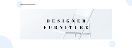 Designer Furniture Offer with Modern Chair Facebook cover Design Template