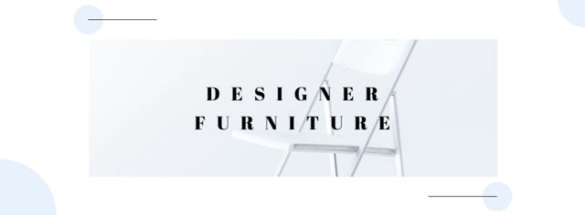 Designvorlage Designer Furniture Offer with Modern Chair für Facebook cover