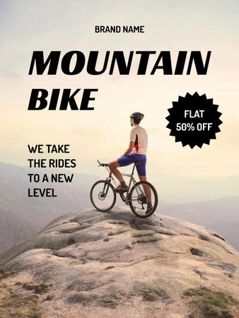 Plantilla de diseño de Mountain Bike Training Discount Poster US 