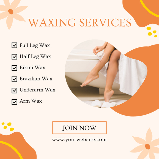 Template di design Waxing Services on Orange Instagram