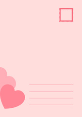 Valentine's Day Greeting with Pink Hearts