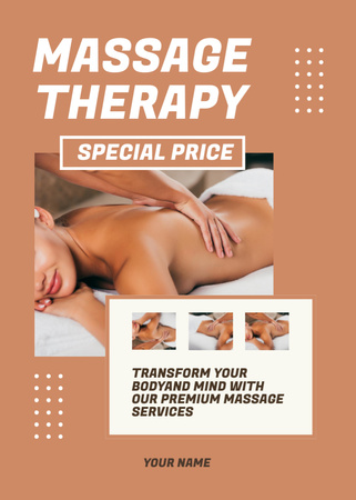 Ontwerpsjabloon van Flayer van Special Price for Massage Services