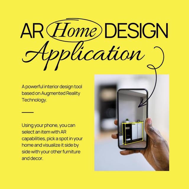 Designvorlage Virtual Interior Design für Instagram