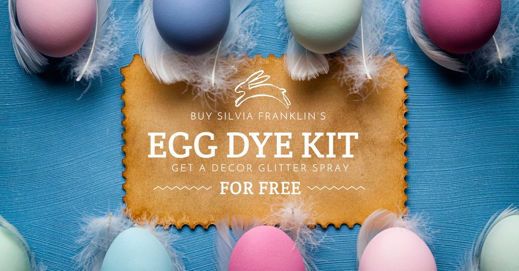 Ontwerpsjabloon van Facebook AD van Easter Egg dye kit sale