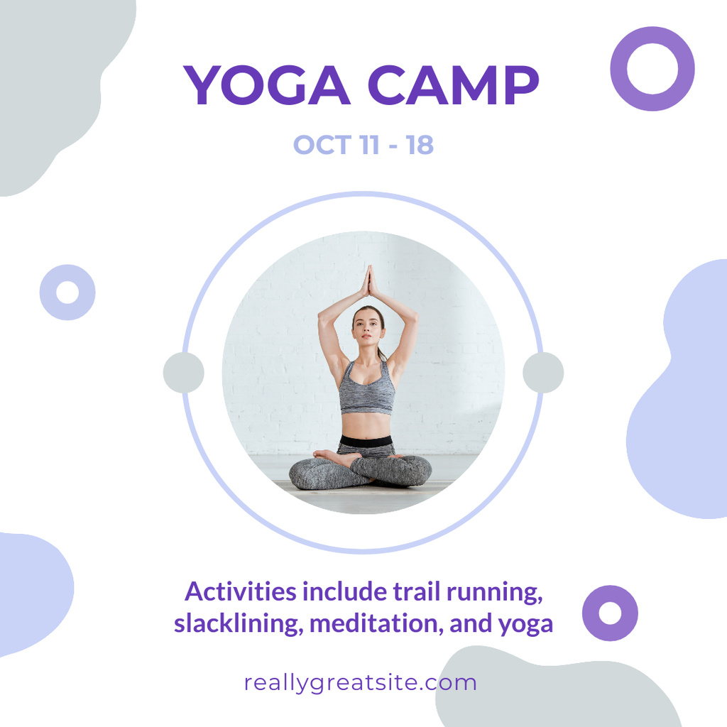 Szablon projektu Yoga Camp Advertisement Instagram