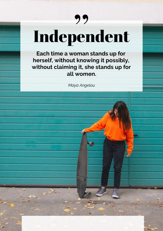 Designvorlage  Independent Quote poster für Poster