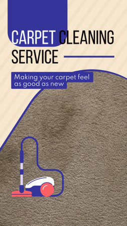 Carpet Cleaning Service And Vacuum Cleaner TikTok Video Design Template
