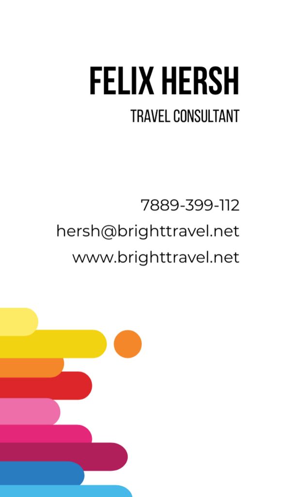 Platilla de diseño Travel Advisor Services Offer Business Card US Vertical