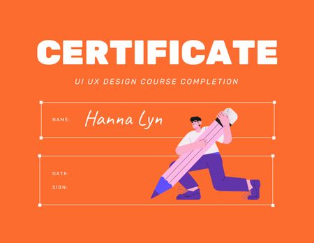 Design Course Competition Participation Confirmation Certificate Modelo de Design