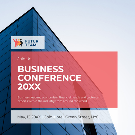 Business Conference Announcement With Experts In May Instagram Design Template