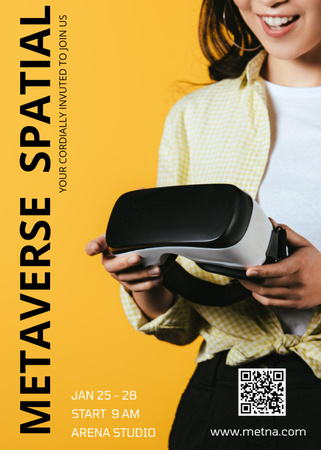 Metaverse Event With VR Glasses Invitation Design Template