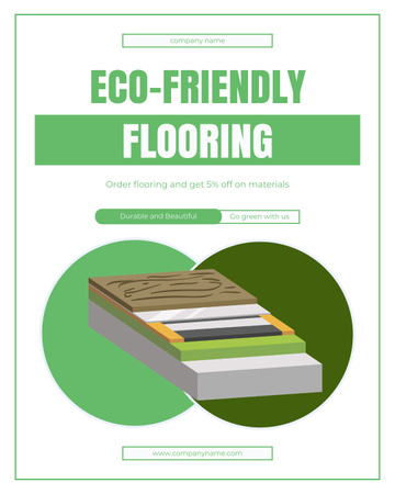 Ekologický a odolný servis podlah se slevou Instagram Post Vertical Šablona návrhu