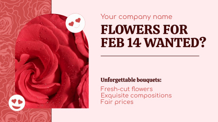 Designvorlage Wonderful Roses Composition For Saint Valentine`s Day für Full HD video