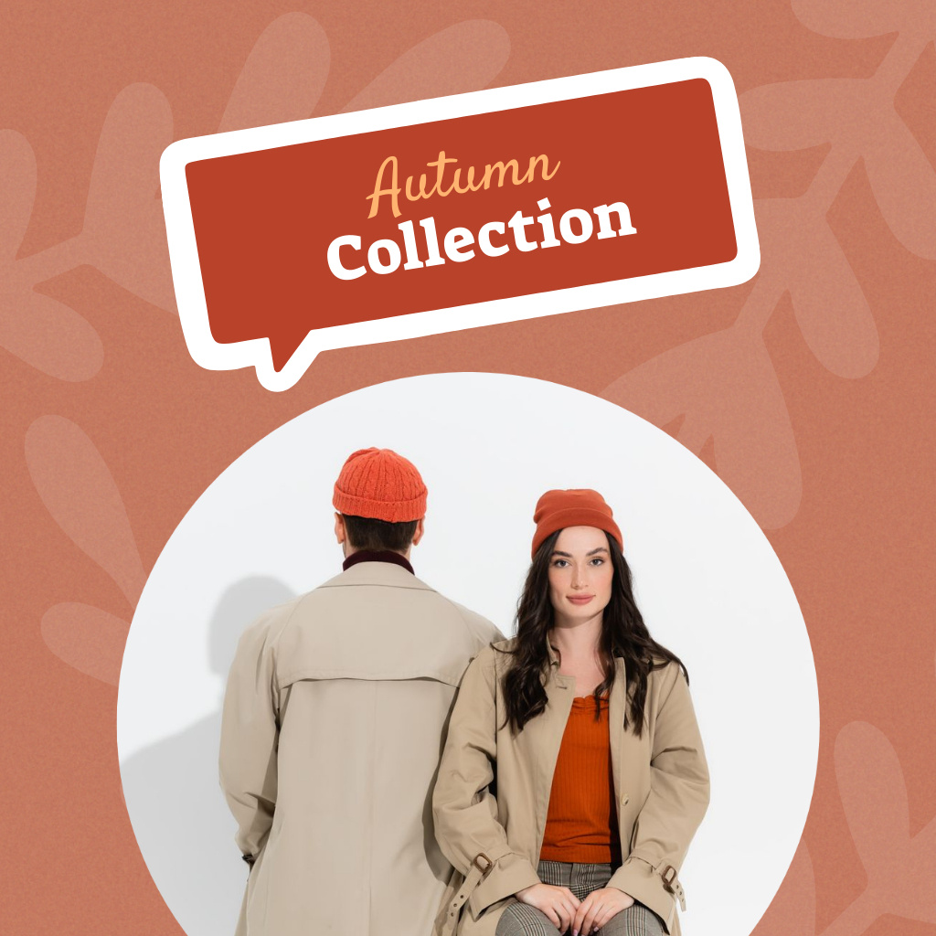 Szablon projektu Couple in Stylish Autumn Outfits Social media