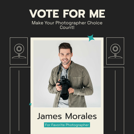 Szablon projektu Głosowanie na profesjonalnych fotografów Instagram