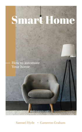 Designvorlage Cozy interior in grey color für Book Cover