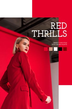 Plantilla de diseño de Woman in stunning Red Outfit Tumblr 