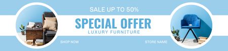 Special Offer for Luxury Furniture Ebay Store Billboard Design Template