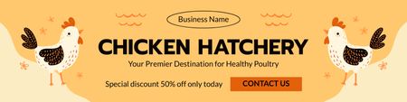 Healthy Poultry from Local Hatchery Twitter Design Template