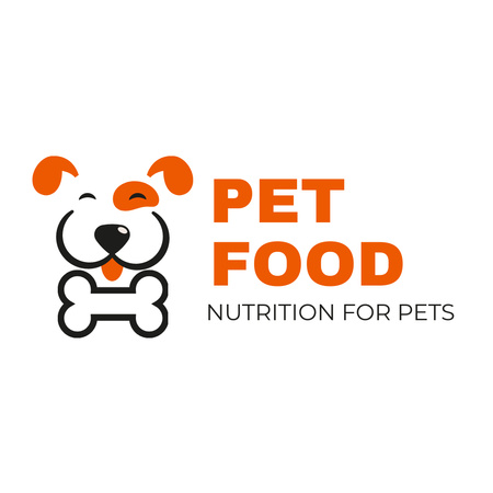 Besleyici Evcil Hayvan Yemi Animated Logo Tasarım Şablonu