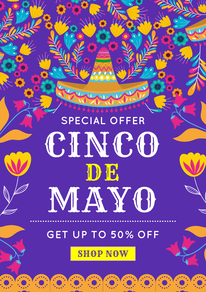 Cinco De Mayo Special Offer Poster Πρότυπο σχεδίασης