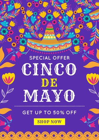 Designvorlage Cinco De Mayo Special Offer für Poster