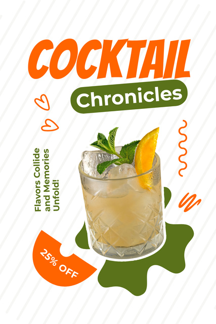Ontwerpsjabloon van Pinterest van Zesty Citrus Cocktail Offer