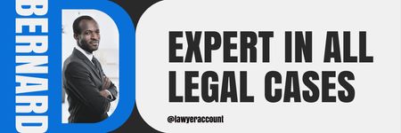 Template di design Servizi di esperti in tutti i casi legali Email header