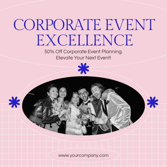 Excellence Event Planning at Discount Instagram Modelo de Design