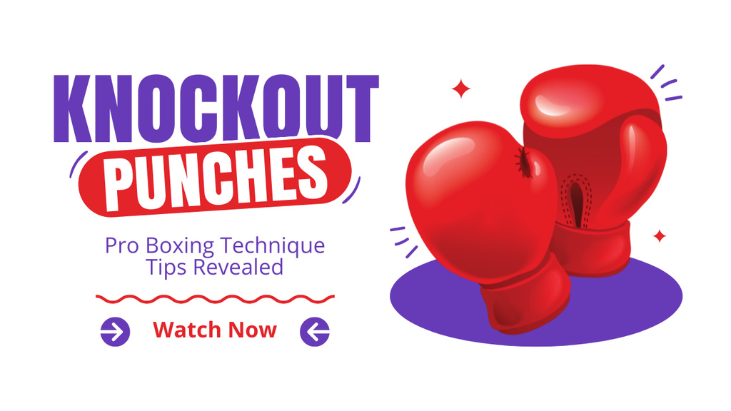 Template di design Pro Boxing Techniques Tips Youtube Thumbnail