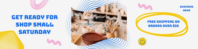 Modèle de visuel Handmade Clay Products Promotion - Twitter