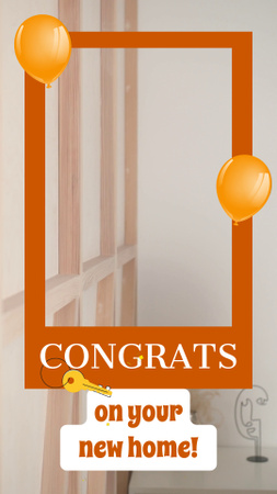 Sincere Congrats On New Home With Balloons TikTok Video Design Template