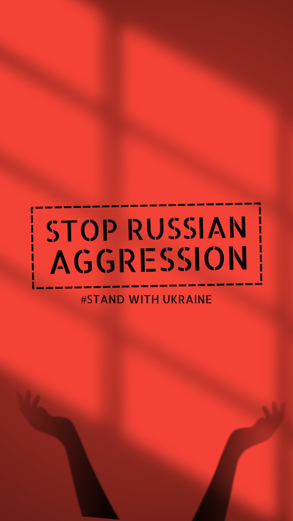 Plantilla de diseño de Stop Russian Aggression Instagram Story 