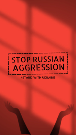 Template di design fermare l'aggressione russa Instagram Story
