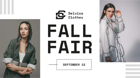 Platilla de diseño New Fashion Collection Ad with Stylish Girls FB event cover