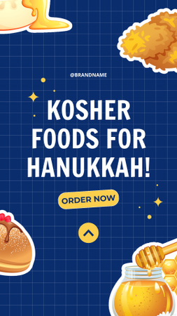 Kosher Foods for Hanukkah Tilaustarjous Instagram Story Design Template